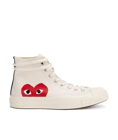 Comme Des Garçons Play X Converse X Converse Side Logo Sneakers In White