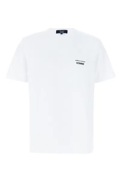 Comme Des Garòªons Homme Logo T-shirt In White