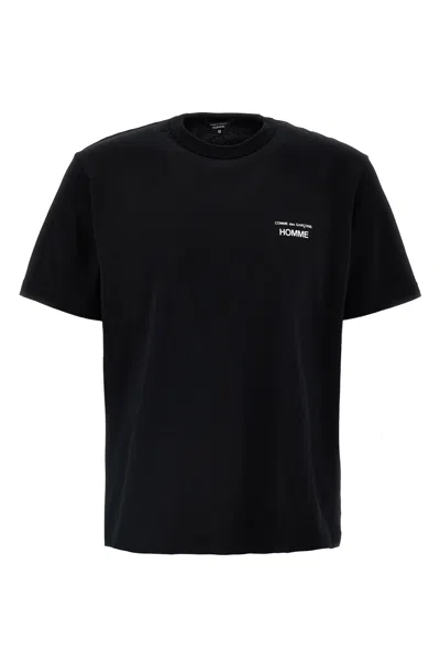 Comme Des Garòªons Homme Logo T-shirt In Black