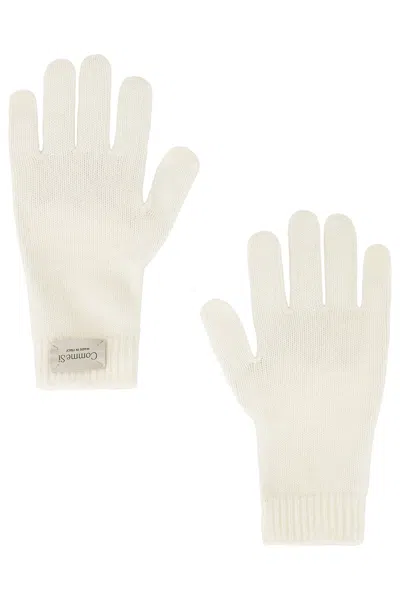 Comme Si Cashmere Short Gloves In White