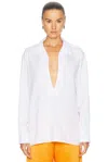 Comme Si Cotton-poplin Shirt In White
