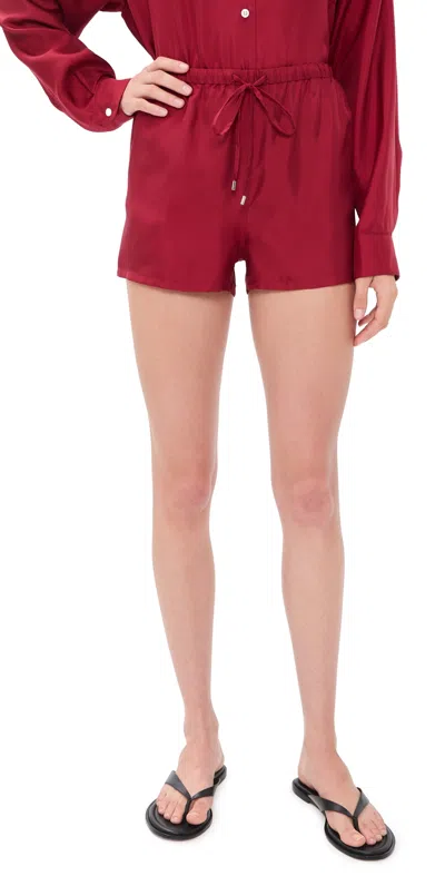 Comme Si Drawstring Shorts Deep Red