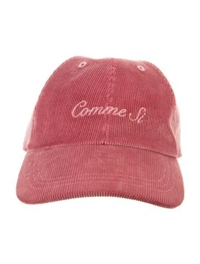 Pre-owned Comme Si Embroidered Baseball Cap In Pink