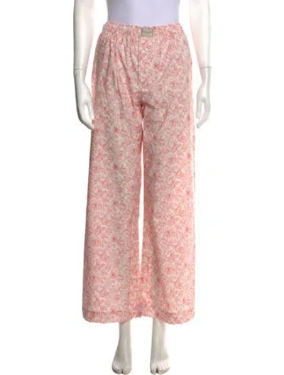 Pre-owned Comme Si Floral Print Wide Leg Pants W/ Tags In Pink