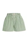 Comme Si La Boxer Classica Striped Cotton-poplin Shorts