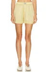 Comme Si La Boxer Silk Classica Short In Yellow