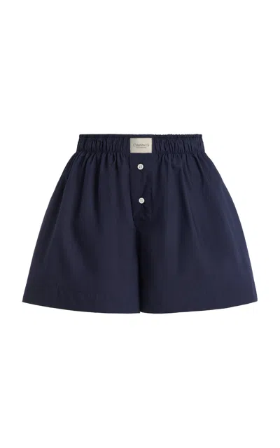 Comme Si La Classica Cotton-poplin Boxer Shorts In Blue