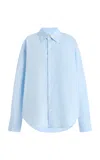 Comme Si La Classica Cotton-poplin Shirt In Blue