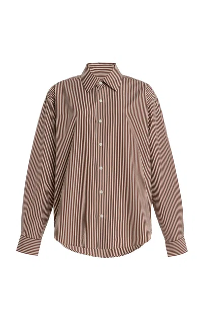 Comme Si La Classica Striped Cotton-poplin Shirt In Multi