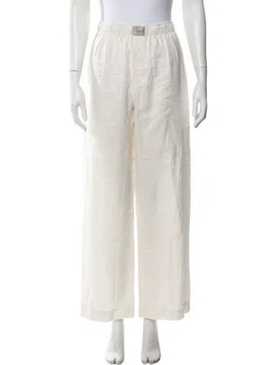 Pre-owned Comme Si Linen Wide Leg Pants W/ Tags In Neutrals