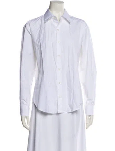 Pre-owned Comme Si Long Sleeve Button-up Top In Blue