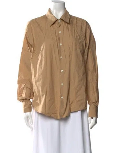 Pre-owned Comme Si Long Sleeve Button-up Top In Neutral