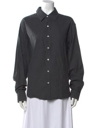 Pre-owned Comme Si Long Sleeve Button-up Top W/ Tags In Grey