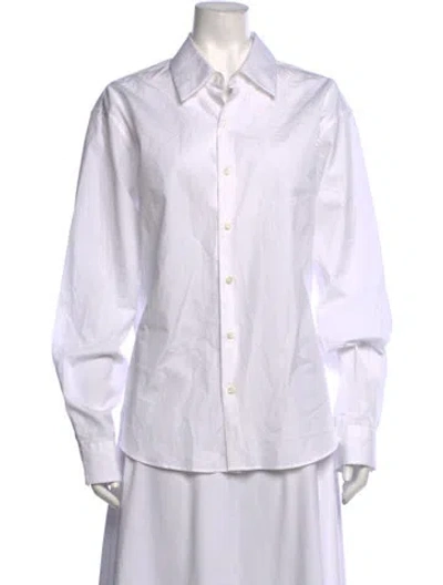 Pre-owned Comme Si Long Sleeve Button-up Top W/ Tags In White