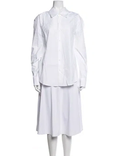 Pre-owned Comme Si Long Sleeve Button-up Top W/ Tags In White