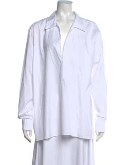 Pre-owned Comme Si Long Sleeve Top In White
