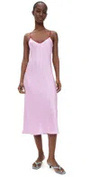 Comme Si Silk Bias Slip Dress Dahlia In Pink