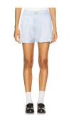 Comme Si Silk Boxer Classica Short In Blue