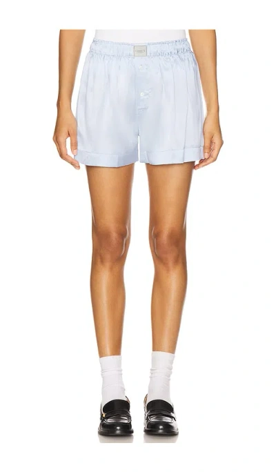 Comme Si Silk Boxer Classica Short In Blue