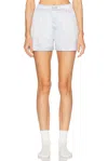 Comme Si Silk Boxer Classica Short In Blue