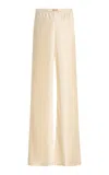 Comme Si Silk-charmeuse Pants In Ivory