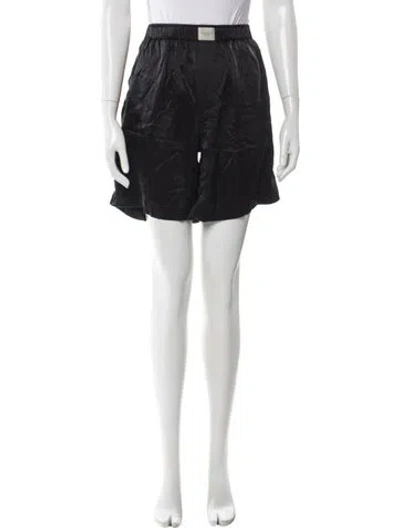 Pre-owned Comme Si Silk Mini Shorts In Black