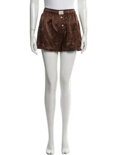 Pre-owned Comme Si Silk Mini Shorts In Brown