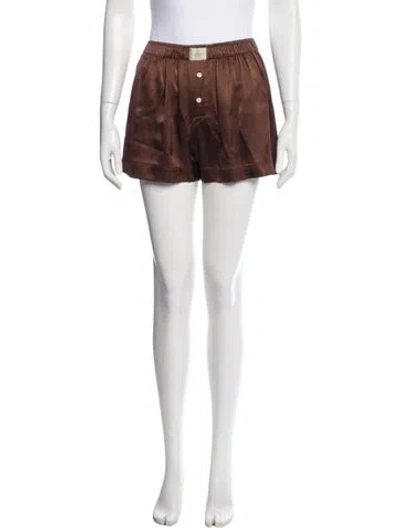 Pre-owned Comme Si Silk Mini Shorts In Brown