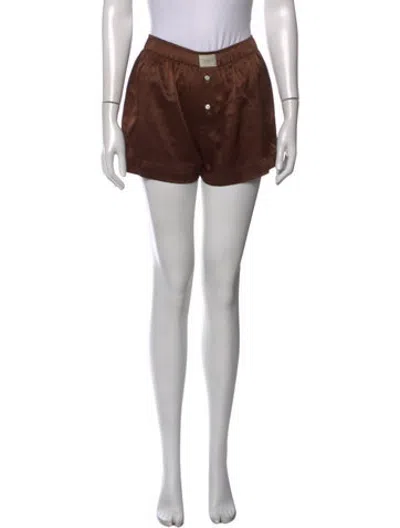 Pre-owned Comme Si Silk Mini Shorts In Brown