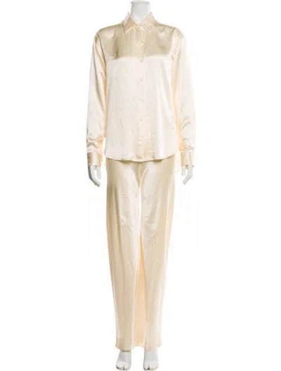 Pre-owned Comme Si Silk Pant Set In Neutral