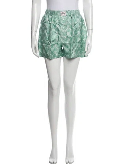 Pre-owned Comme Si Silk Printed Pajamas W/ Tags In Green