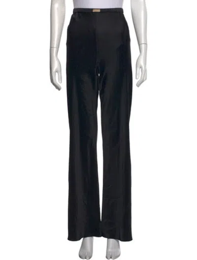 Pre-owned Comme Si Silk Straight Leg Pants In Black