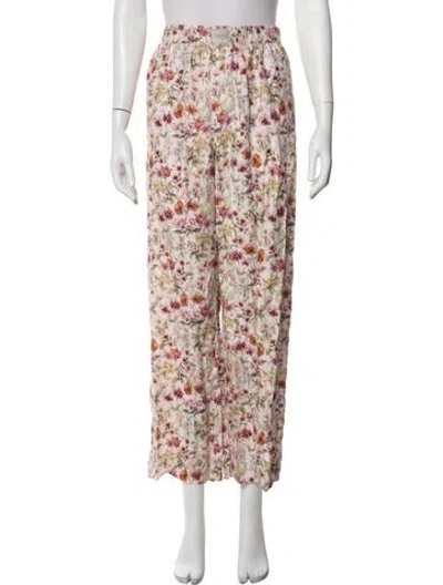 Pre-owned Comme Si Silk Wide Leg Pants In Multicolor