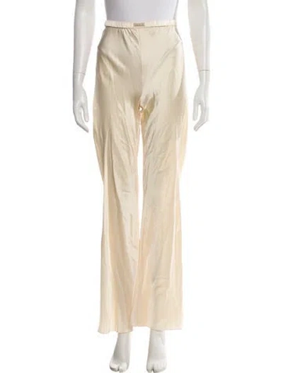 Pre-owned Comme Si Silk Wide Leg Pants In Neutral