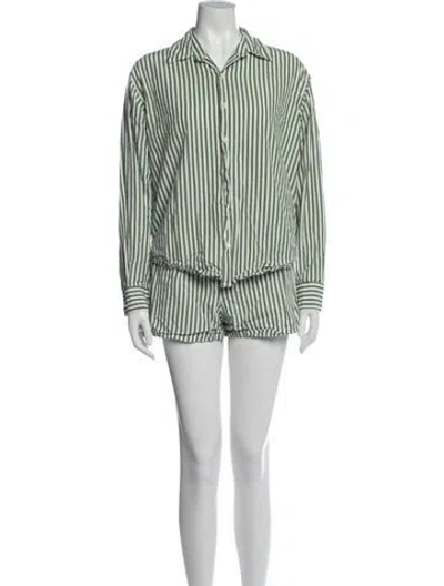 Pre-owned Comme Si Striped Lounge Set In Green