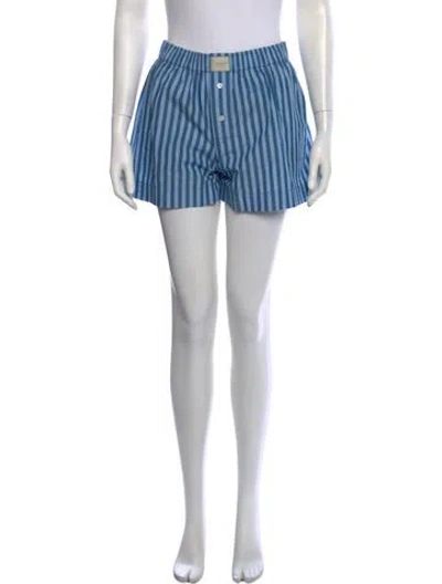 Pre-owned Comme Si Striped Mini Shorts In Burgundy