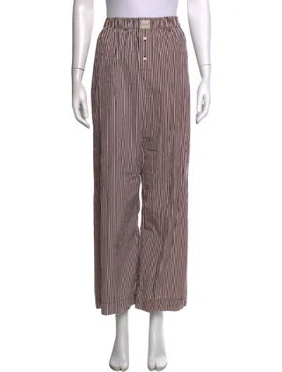 Pre-owned Comme Si Striped Wide Leg Pants In Multicolor
