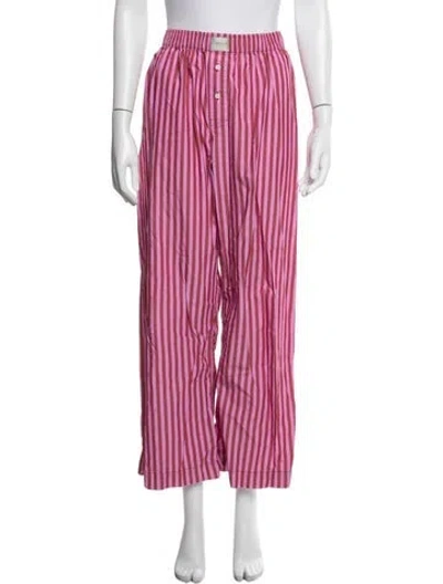 Pre-owned Comme Si Striped Wide Leg Pants In Multicolor