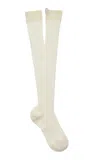 Shop Comme Si The Knee High Wool Sock In Neutral