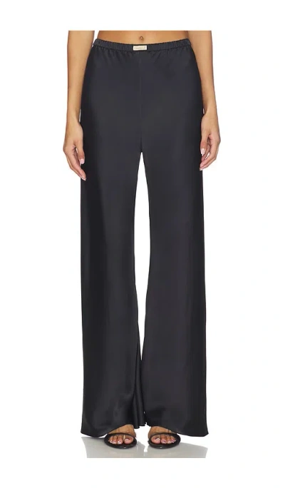 Comme Si The Silk Bias Trouser In Black