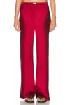 Comme Si Silk-charmeuse Pants In Red