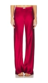 Comme Si Silk-charmeuse Pants In Red