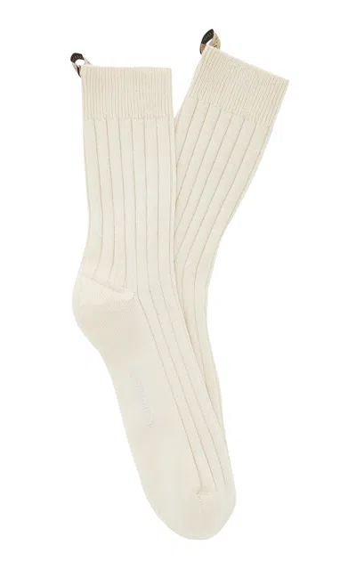 Comme Si The Yves Cotton Sock In White