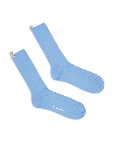 Comme Si The Yves Socks In Blue