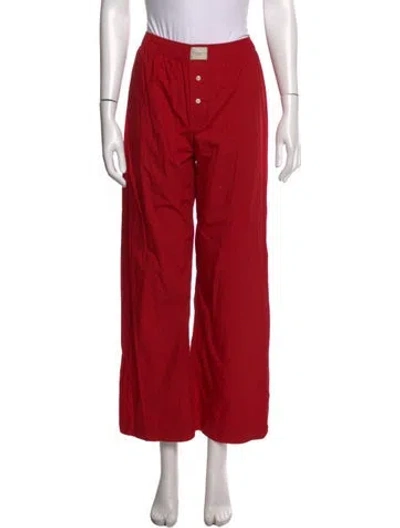Pre-owned Comme Si Wide Leg Pants In Red