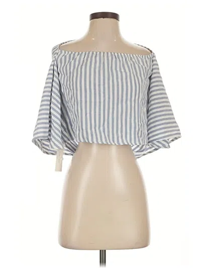 Pre-owned Commense 3/4 Sleeve Blouse In Blue