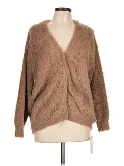 Commense Cardigan Sweater In Brown