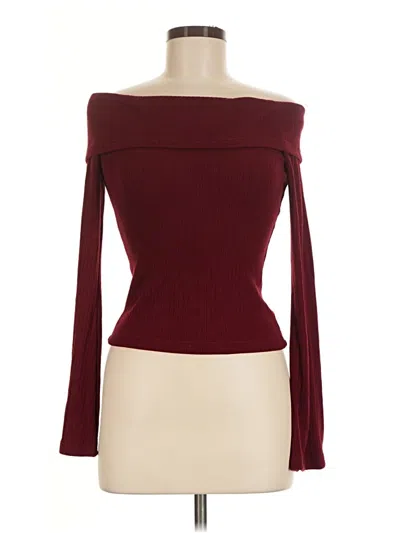 Pre-owned Commense Cardigan Sweater In Burgundy