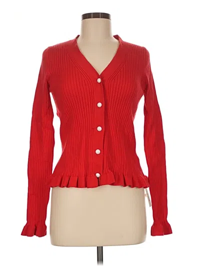 Commense Cardigan Sweater In Red