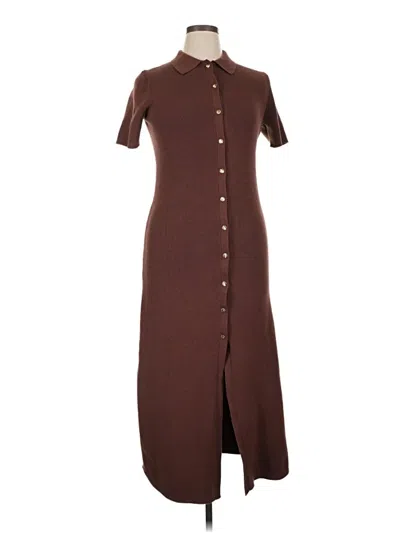 Pre-owned Commense Casual Dress In Brown